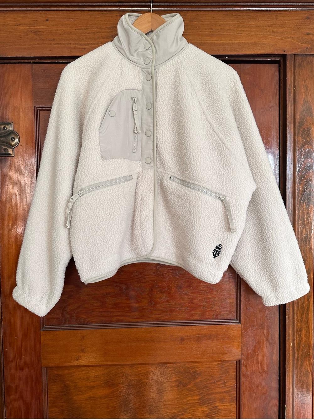 FP Movement Hit The Slopes Fleece Jacket Size XS In Muted Beige Gorpcore Outdoor